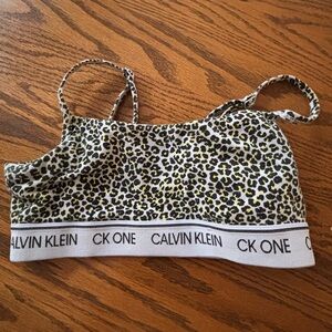 XS Calvin Klein leopard print sports bra